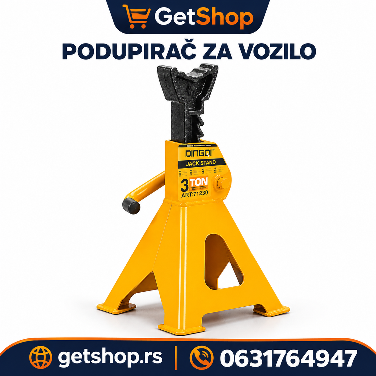 DINGQI PODUPIRAČ ZA VOZILO 3 T – PODESIVA VISINA