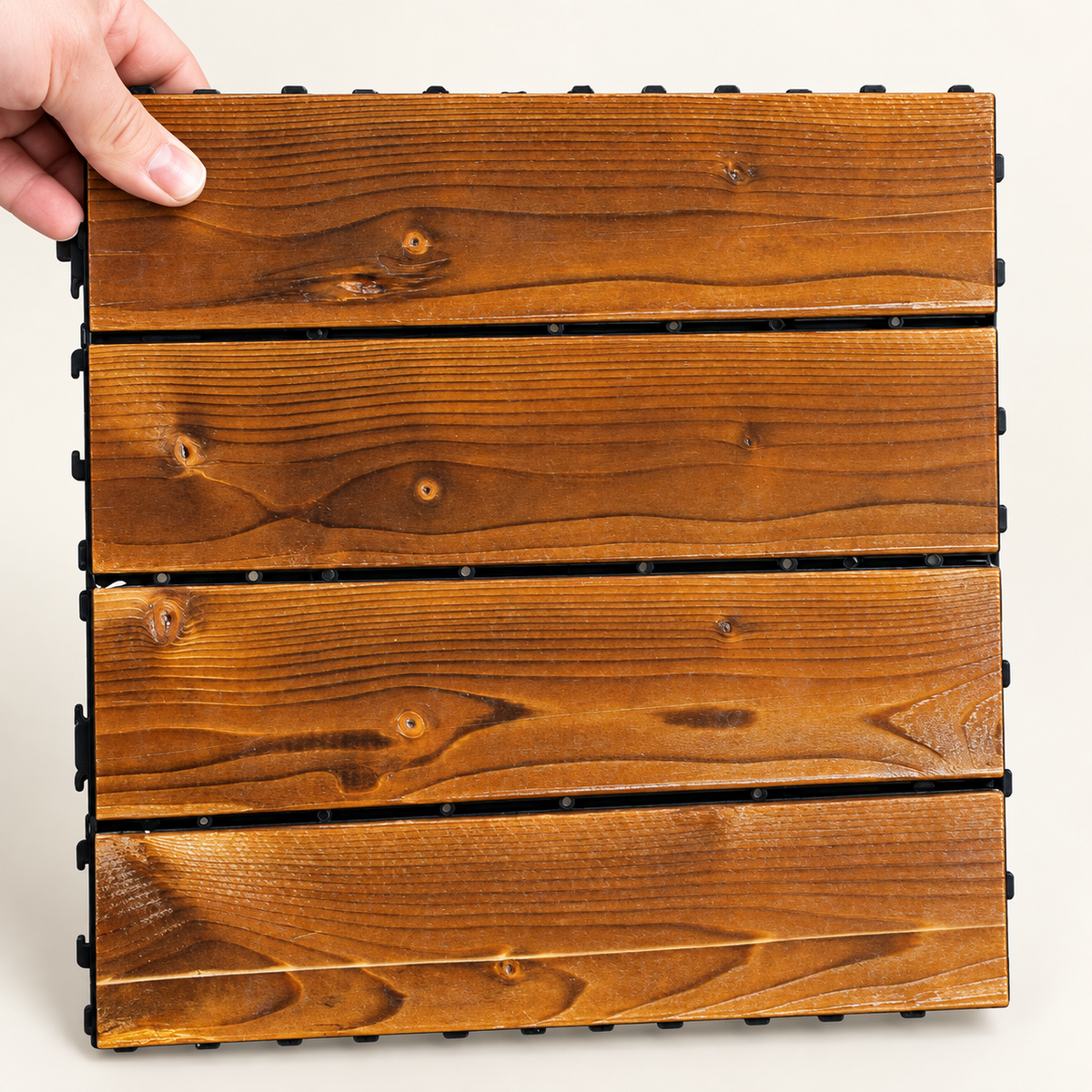 GETSHOP drveni deking klik pločice 30×30 cm – cena za 1 m²