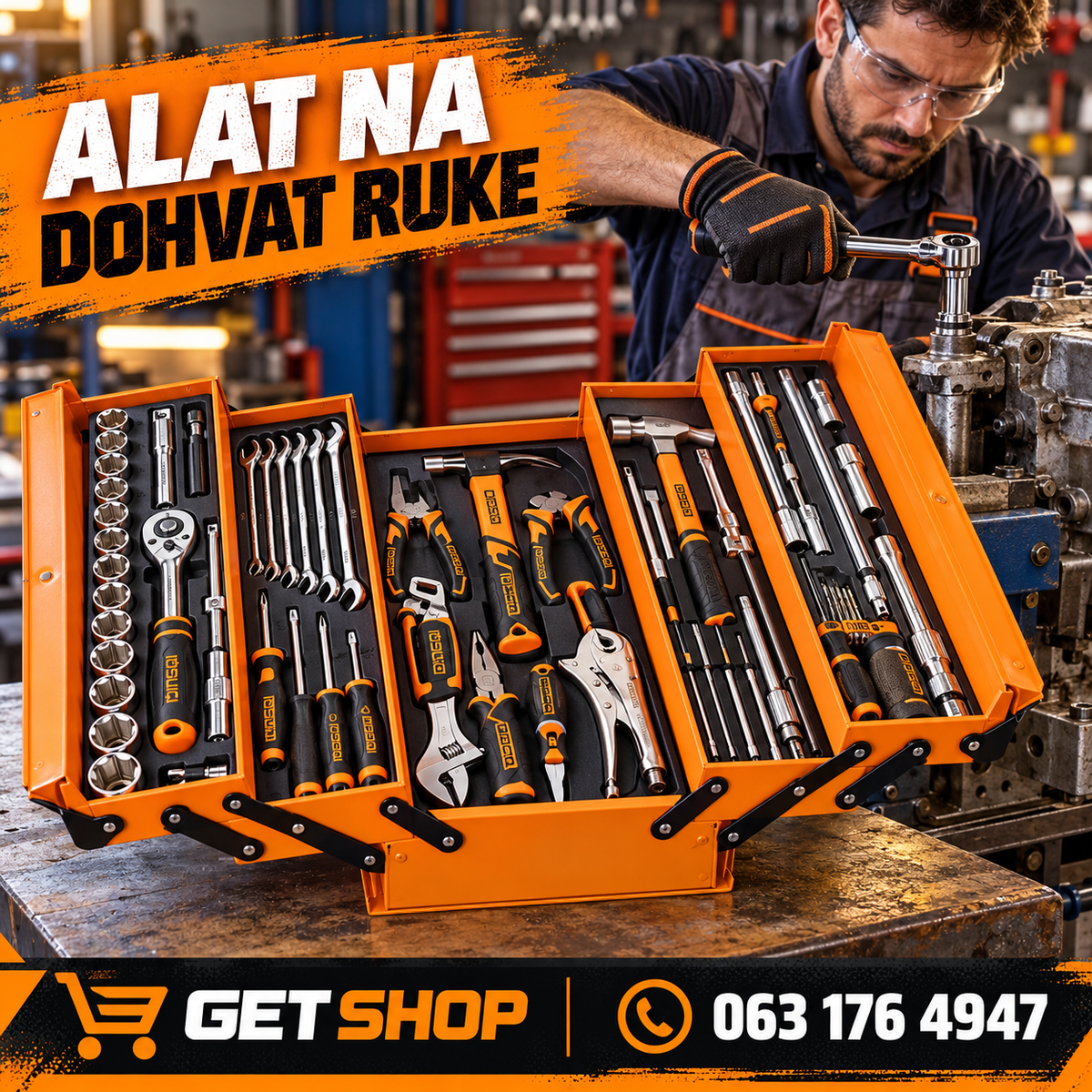 SET ALATA U METALNOM KOFERU – 59 DELOVA