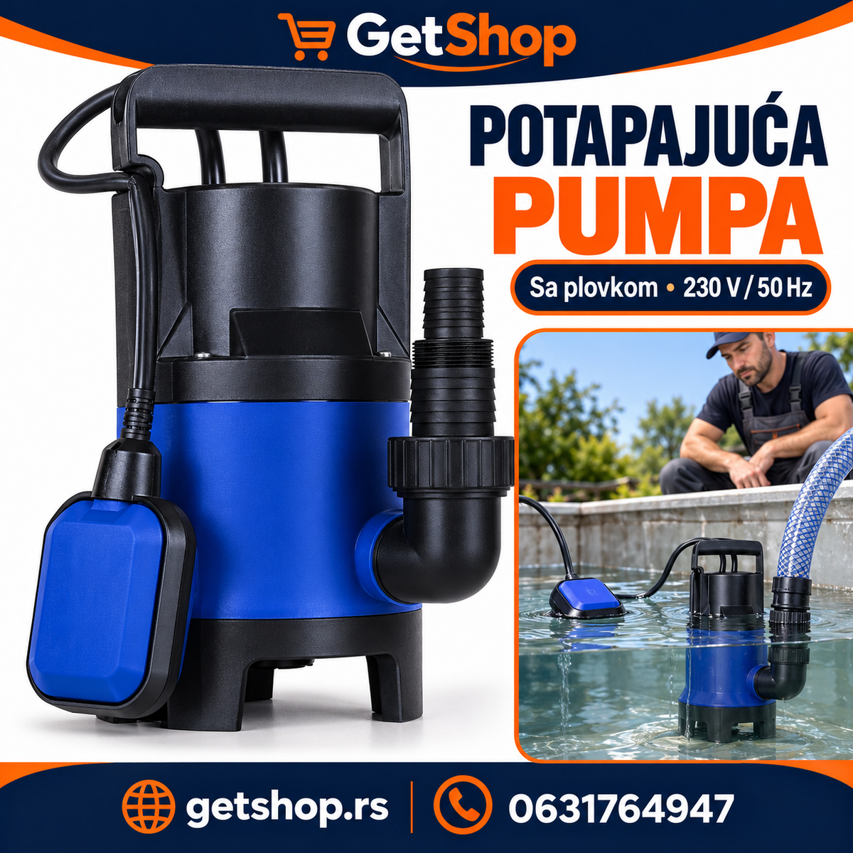 POTAPAJUĆA PUMPA ZA VODU SA PLOVKOM