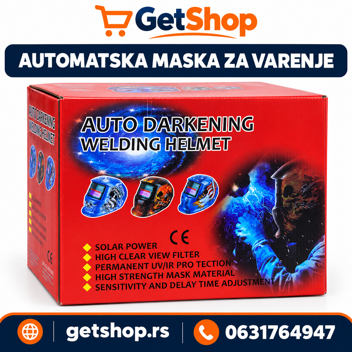 AUTOMATSKA MASKA ZA VARENJE SA SOLARNIM NAPAJANJEM