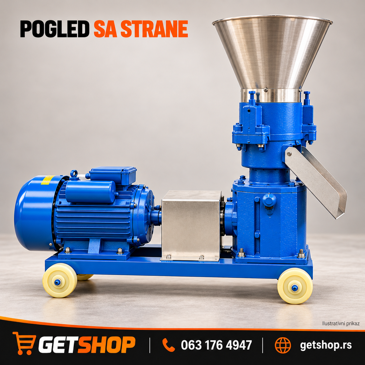 Peletirka za stočnu hranu 150 mm | 3 kW | 220 V