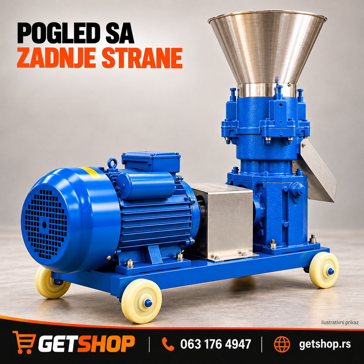 Peletirka za stočnu hranu 150 mm | 3 kW | 220 V
