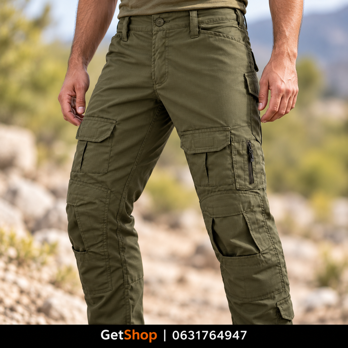 Muške taktičke cargo pantalone – Ripstop