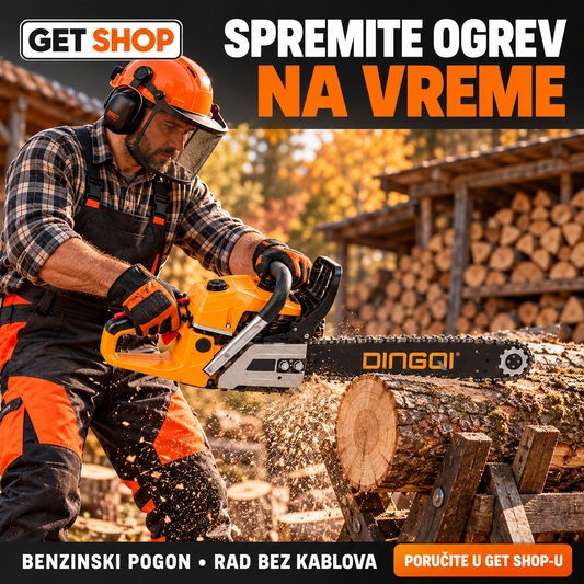 DINGQI benzinska motorna testera 58 cm³ – 2,2 kW, mač 50 cm