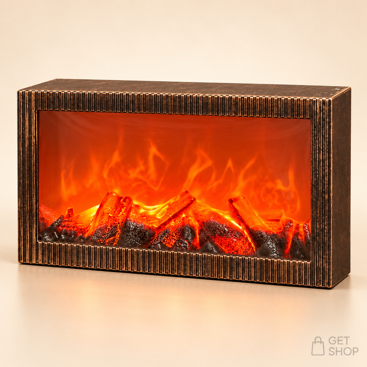 Dekorativni svetleći kamin „Bronze Elegance”