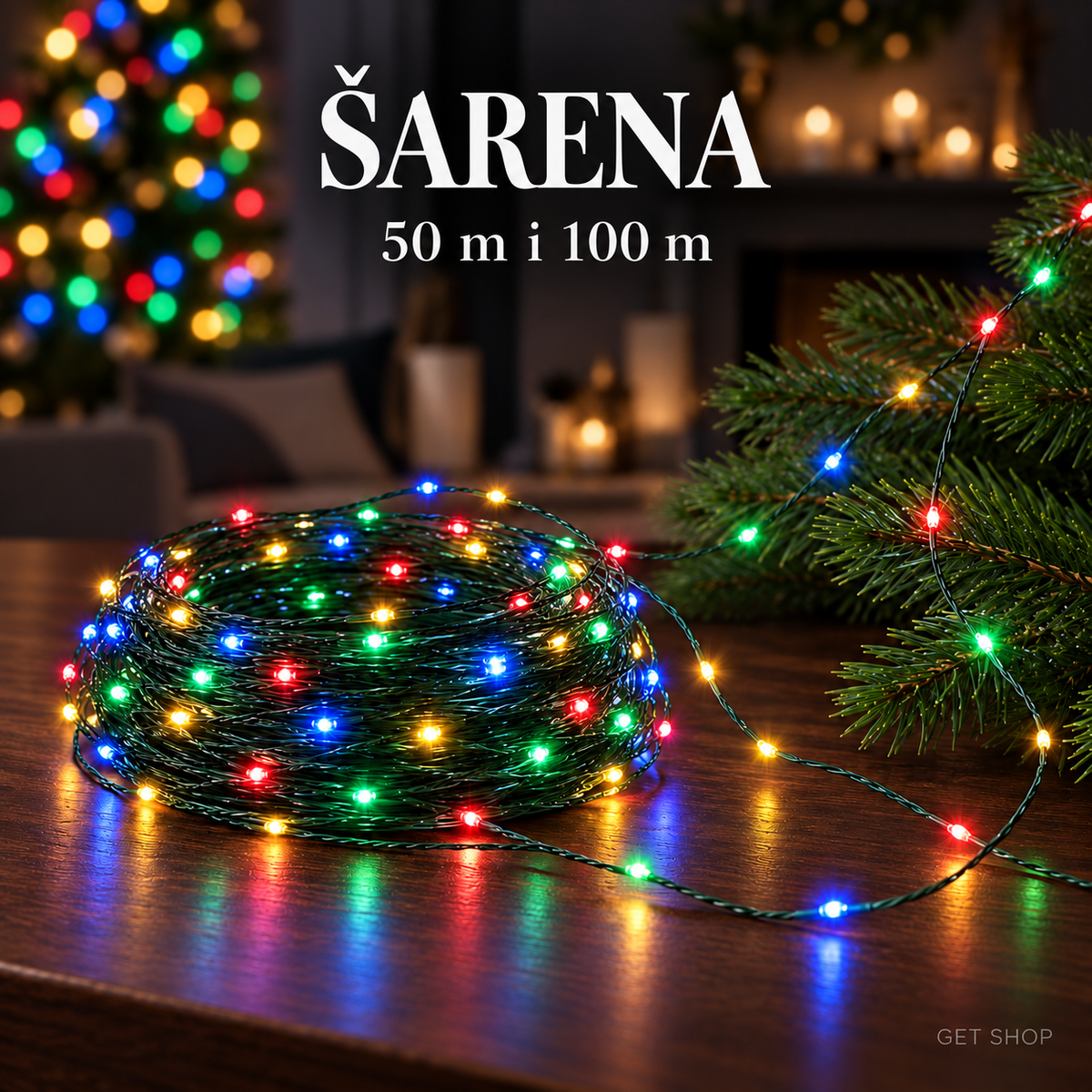 Novogodišnje LED lampice „Čarobna nit” – 50 m i 100 m
